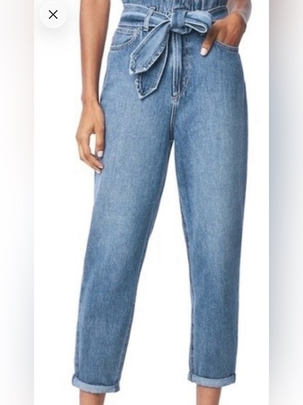 Joe’s Brinkley high-rise paper bag jeans, size 31